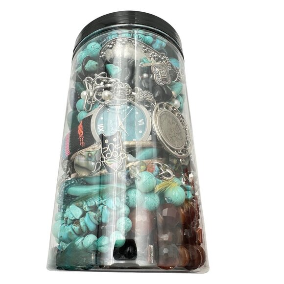 Mystery Jewelry Jar #1046 Wearable Quality Pieces 2lbs Necklace Bracelet Earring - Picture 1 of 4